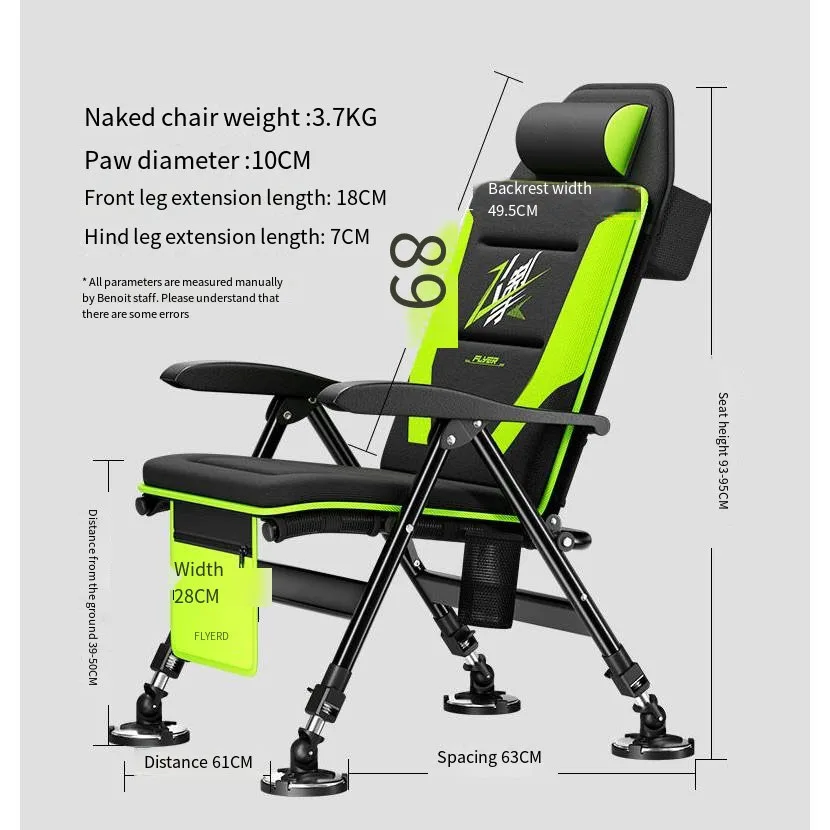 Asiento de pesca acolchada Mark – Plataforma plegable para largas jornadas - imagen 4