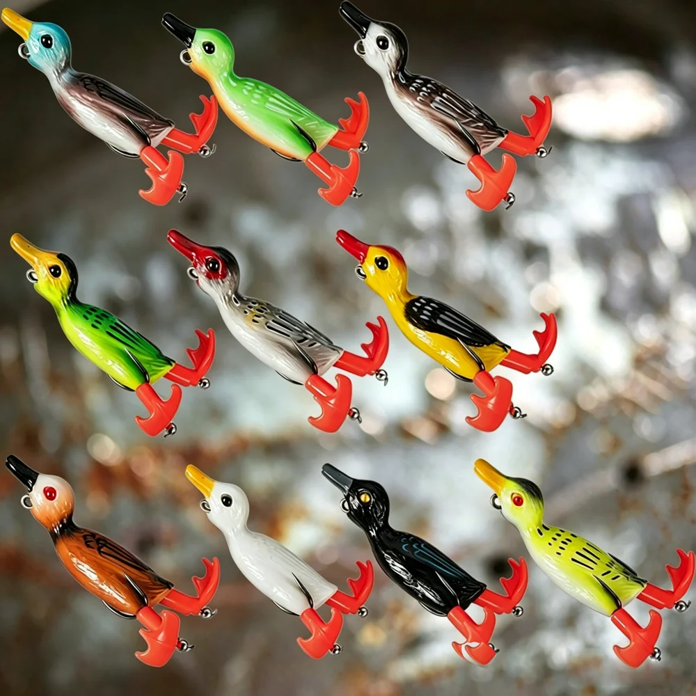 Señuelo rana 3D para lubina y lucio, cebo artificial ojos realistas - imagen 5
