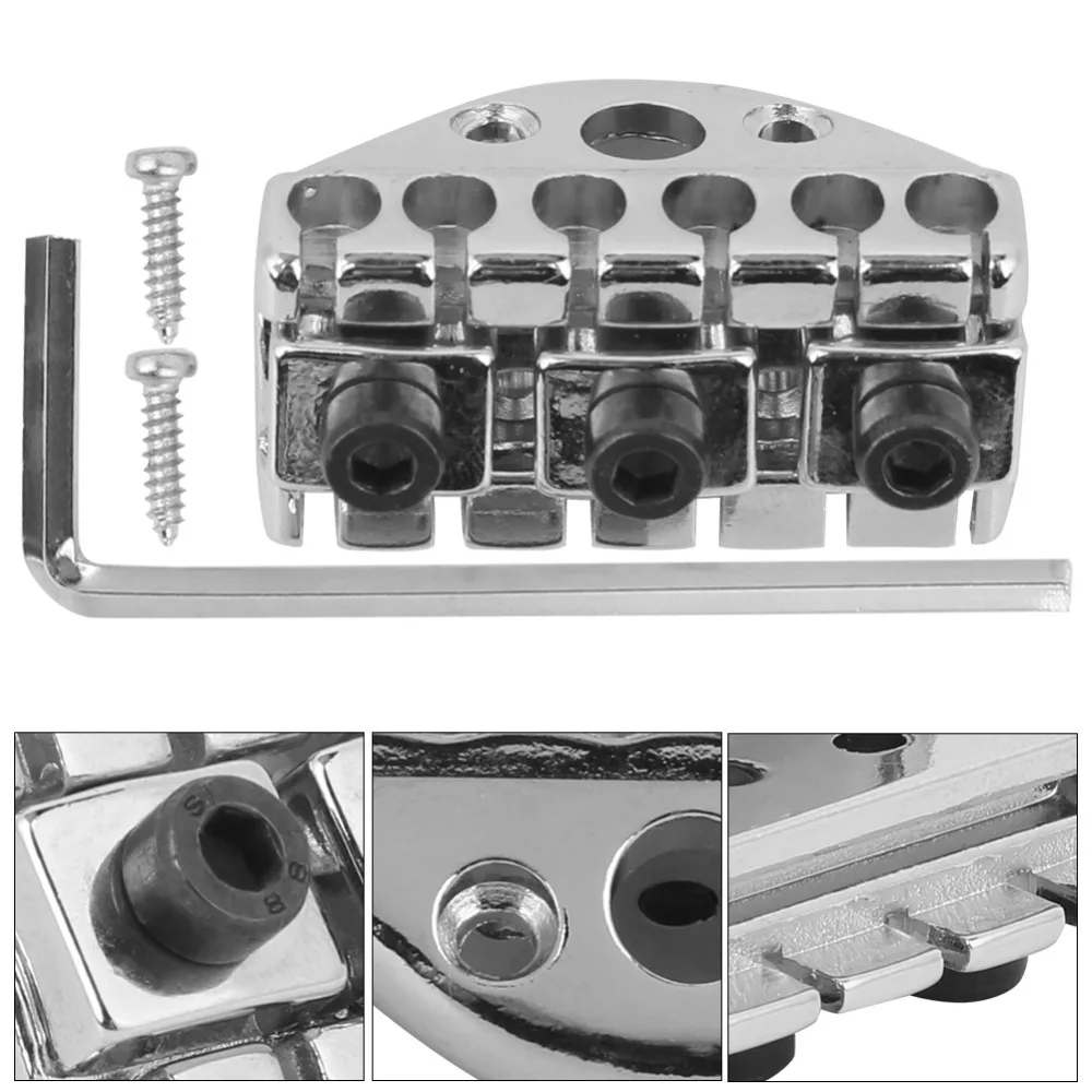 Cuerdas guitarra eléctrica metal plateadas con llave hexagonal