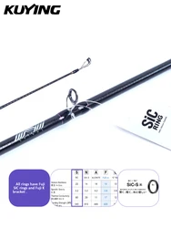 KUYING DUKE caña de casting Bass Master FUJI SIC Toray carbono