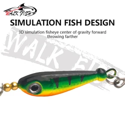 Walk Fish señuelo spinner metálico triple para lubina
