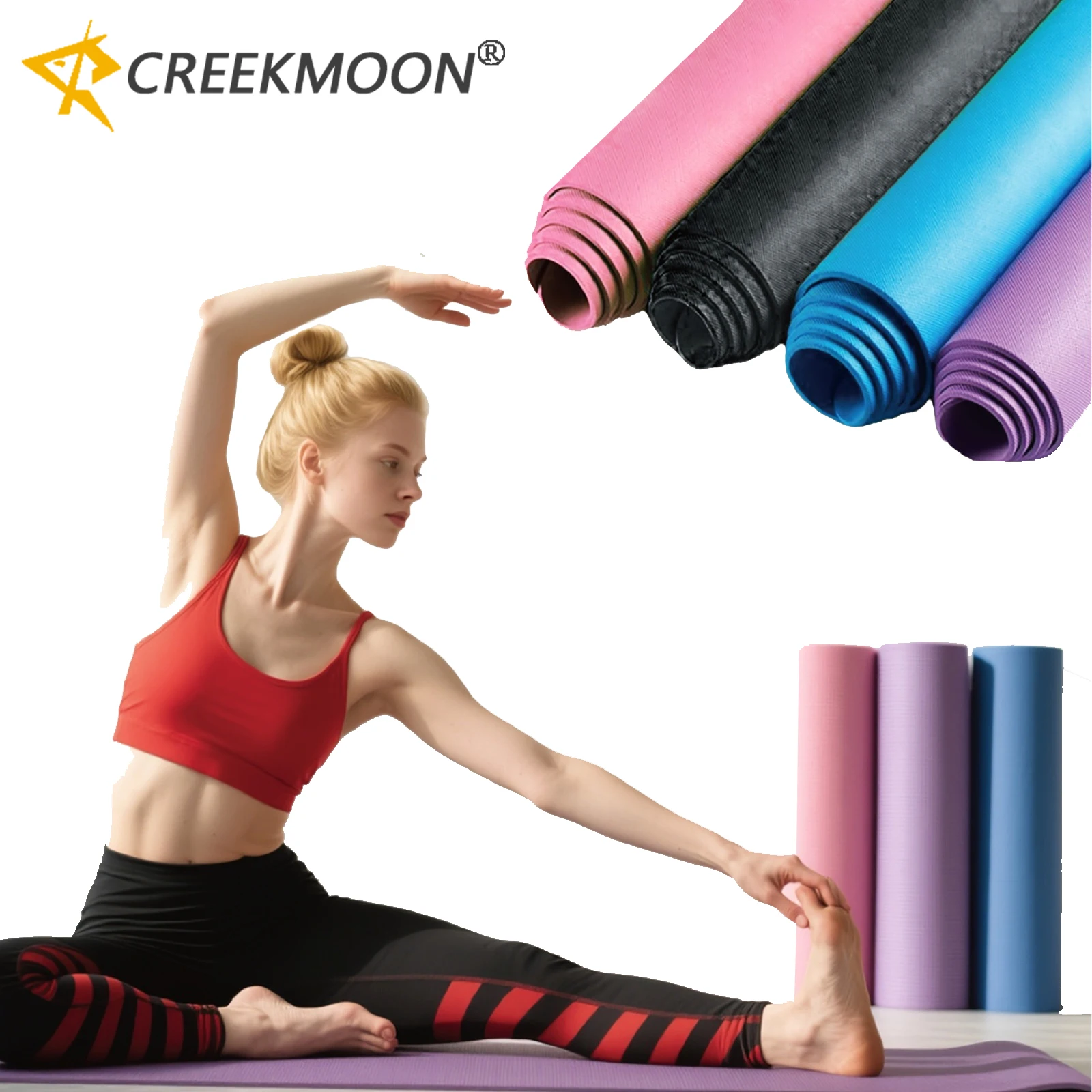 Estera de yoga NBR con línea de posición