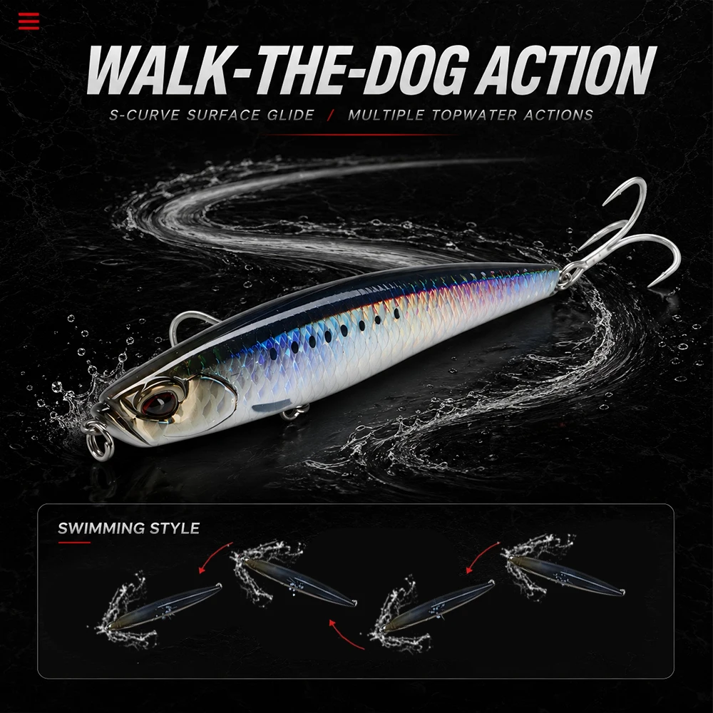 Hunthouse Shore Glide – Stickbait hundente para lubina - imagen 5