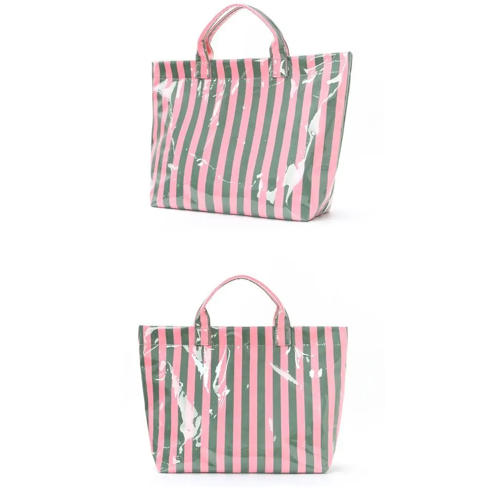 Bolso de viaje plegable de poliéster a rayas, gran capacidad - imagen 5