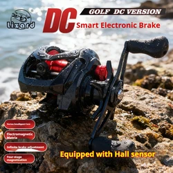 Carrete Baitcasting Lizard DC con freno electrónico inteligente y alarma de lanzamiento