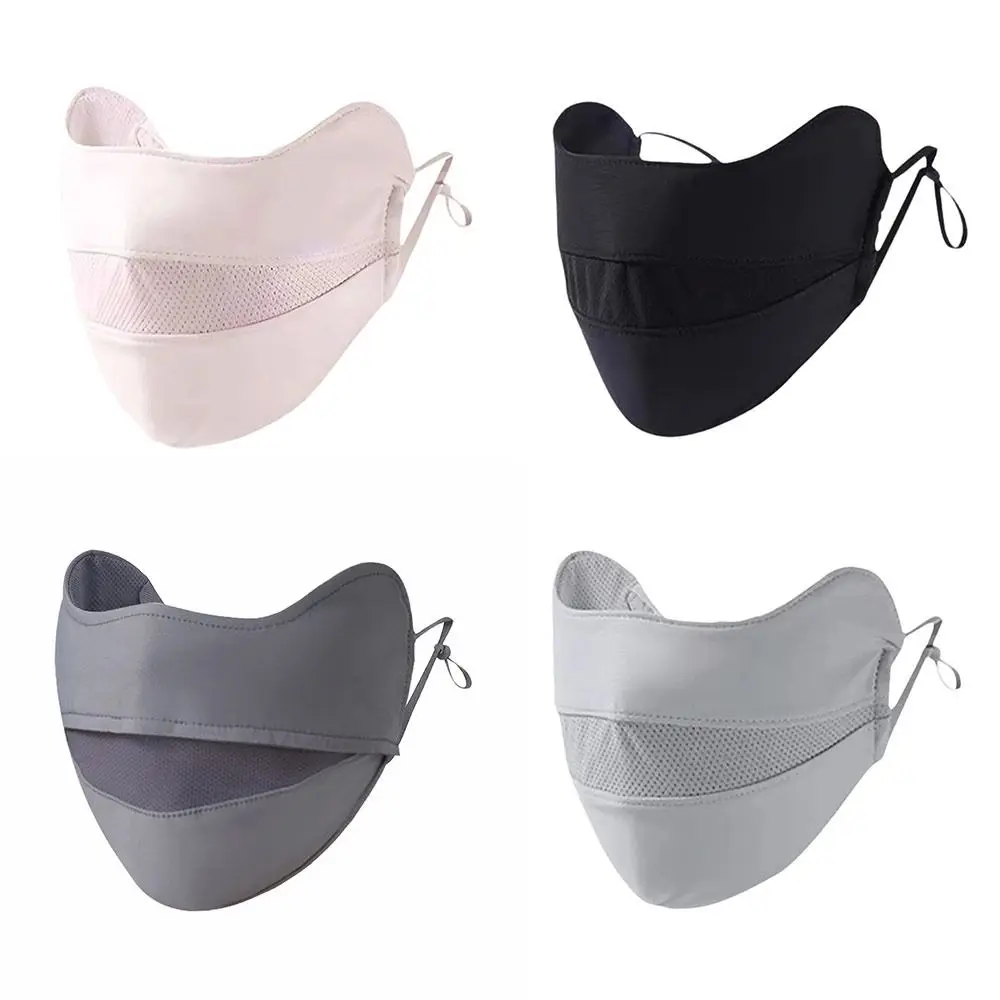 Mascarilla facial deportiva veraniega transpirable UV con ganchos