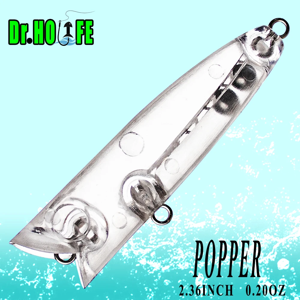 Señuelos Popper Dr.Holife sin pintar – para DIY y pesca - imagen 5