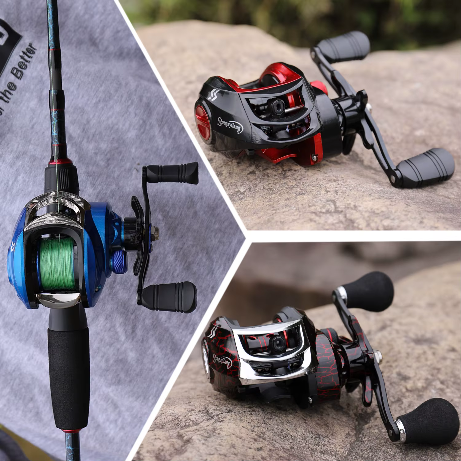 Carrete Baitcasting Sougayilang 7.2:1 con arrastre magnético 8KG - imagen 5