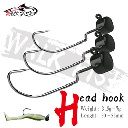 WALK FISH Jig Head con púas – para vinilo insecto marino
