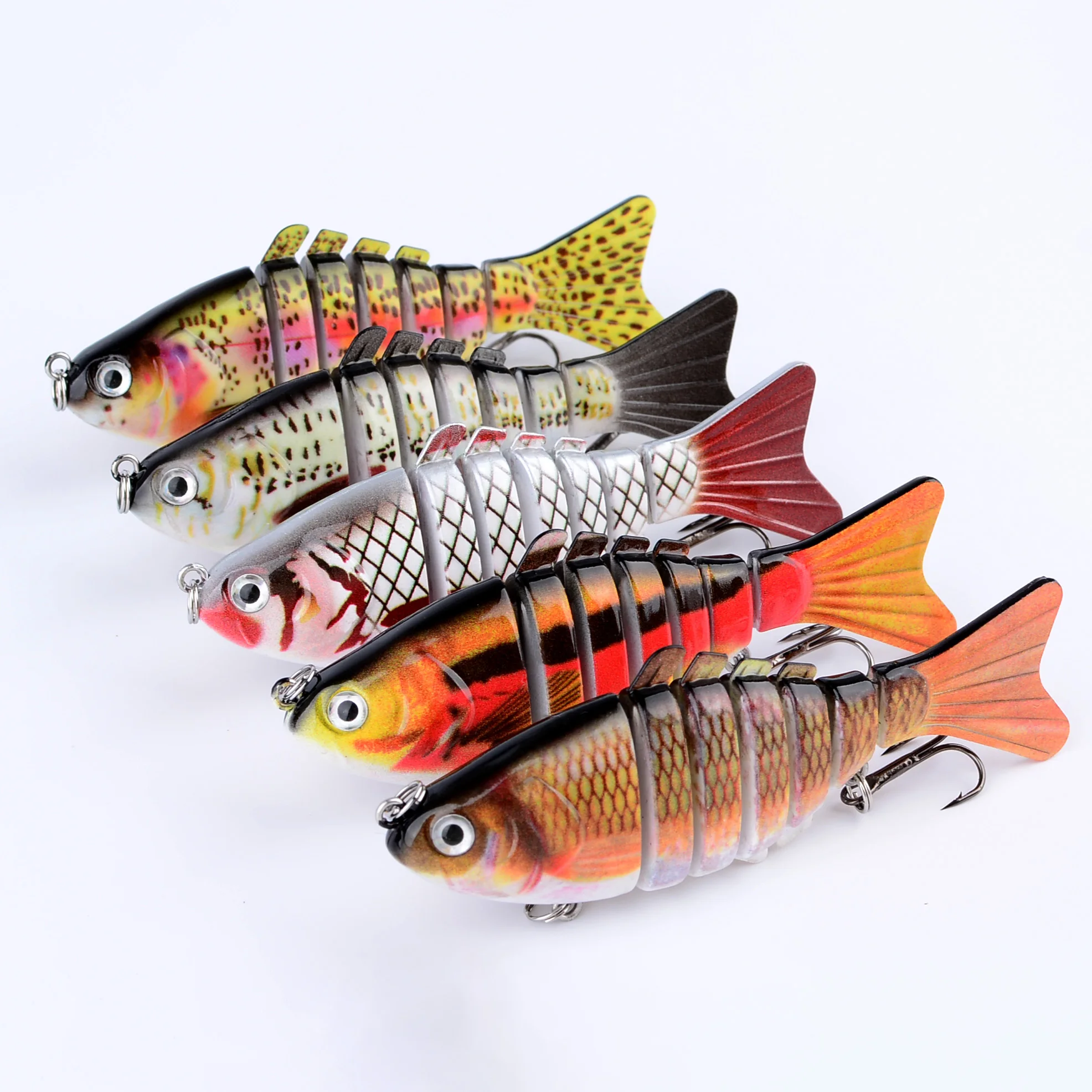 Señuelo oscilante multisegmento de plástico duro biomimético para pesca - imagen 4