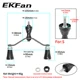 Manivela carrete EKFan fibra de carbono SHI atornillable - imagen 2