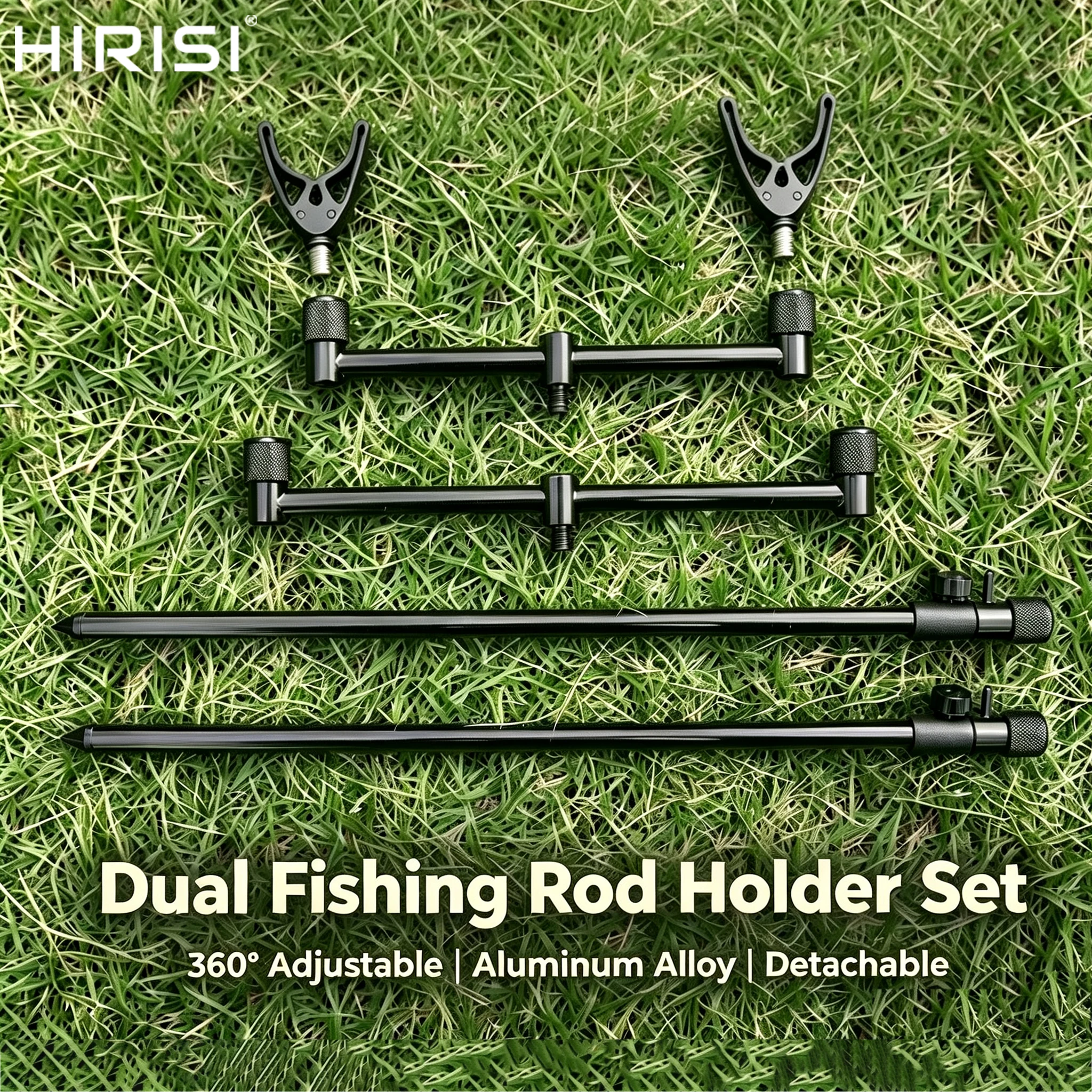 Soporte para cañas de carpa ajustable trípode de aluminio - imagen 4