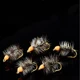 Anzuelos mosca seca flotantes con púas hechos a mano - imagen 5