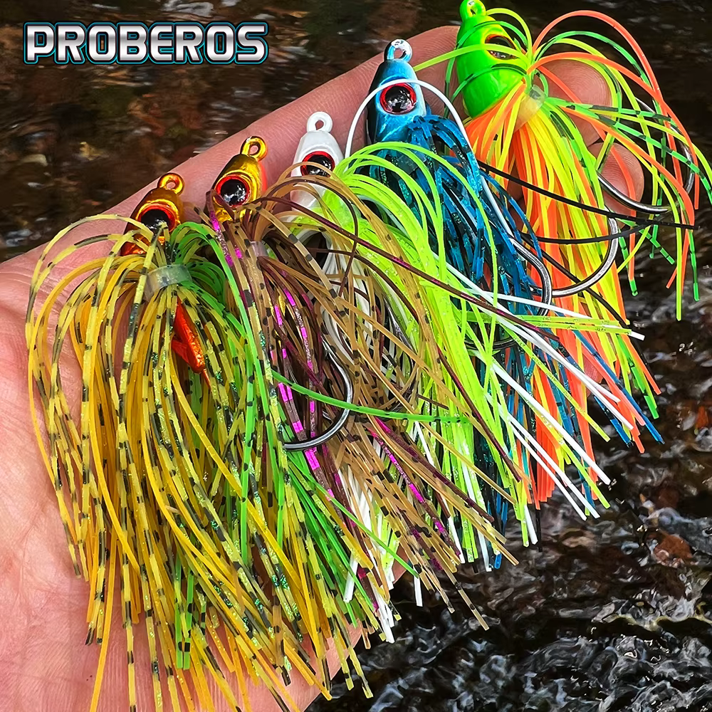 Spinnerbait PROBEROS para lubina – Falda y alambre reforzado