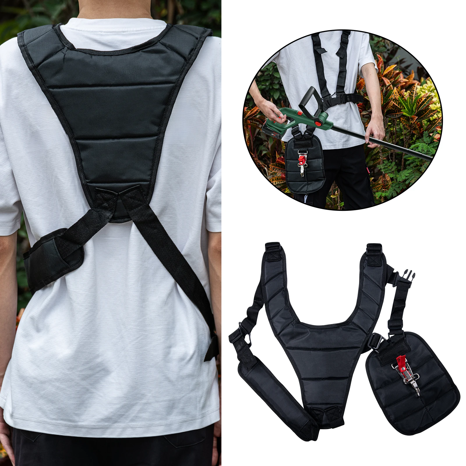 Arnés doble de nylon para desbrozadora Goture Strap con correa hombro - imagen 2