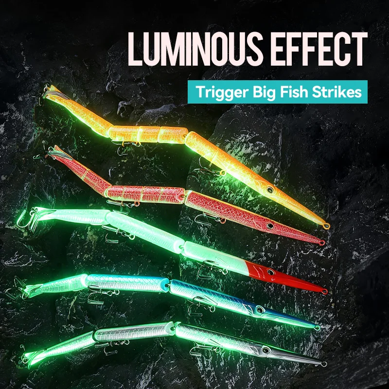 WEIHE 1 señuelo minnow duro lanzado largo con anzuelos triples - imagen 5