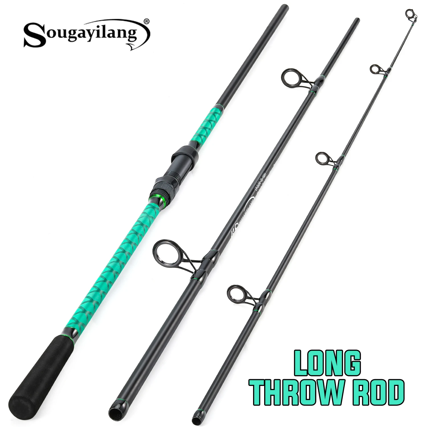 Sougayilang Caña carpa de tramos, alta potencia, surfcasting