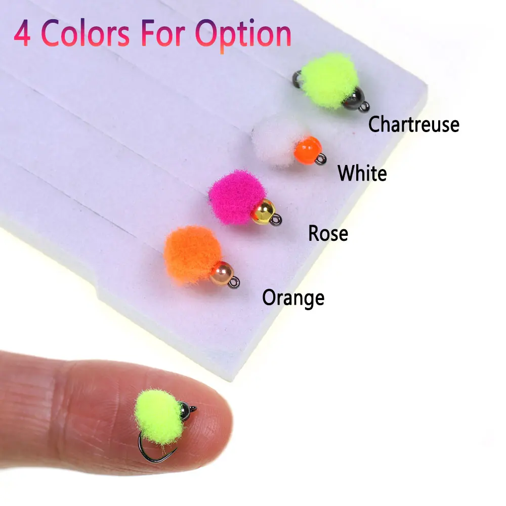 Cuentas fluorescentes Bimoo sin púas para mosca artificial salmón y trucha - imagen 2