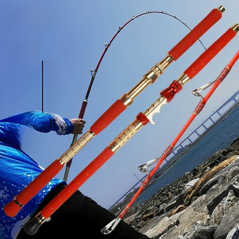 Caña de pesca offshore de dos tramos con punta blanda flexible - imagen 3