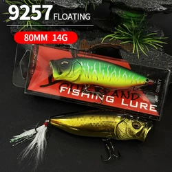 Señuelo Popper flotante con sonido para lubina y lucio