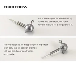 Cabezales con tornillo CountBass para vinilo – Pesca lubina