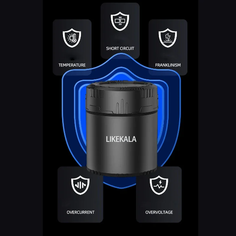 Vista del estuche protector con capacidad para 8 baterías