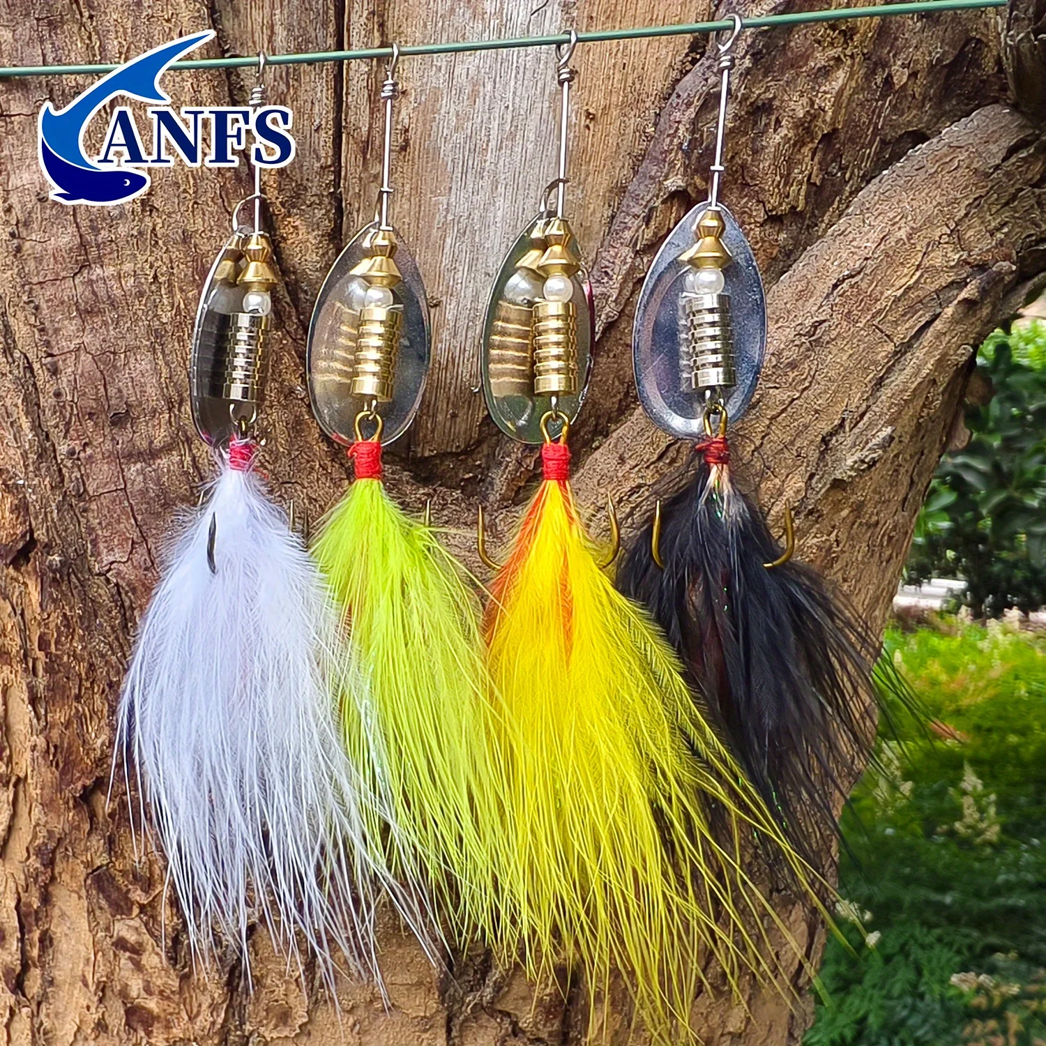 ANFS Spinner señuelo para salmón lubina y trucha – Agua dulce y salada - imagen 3