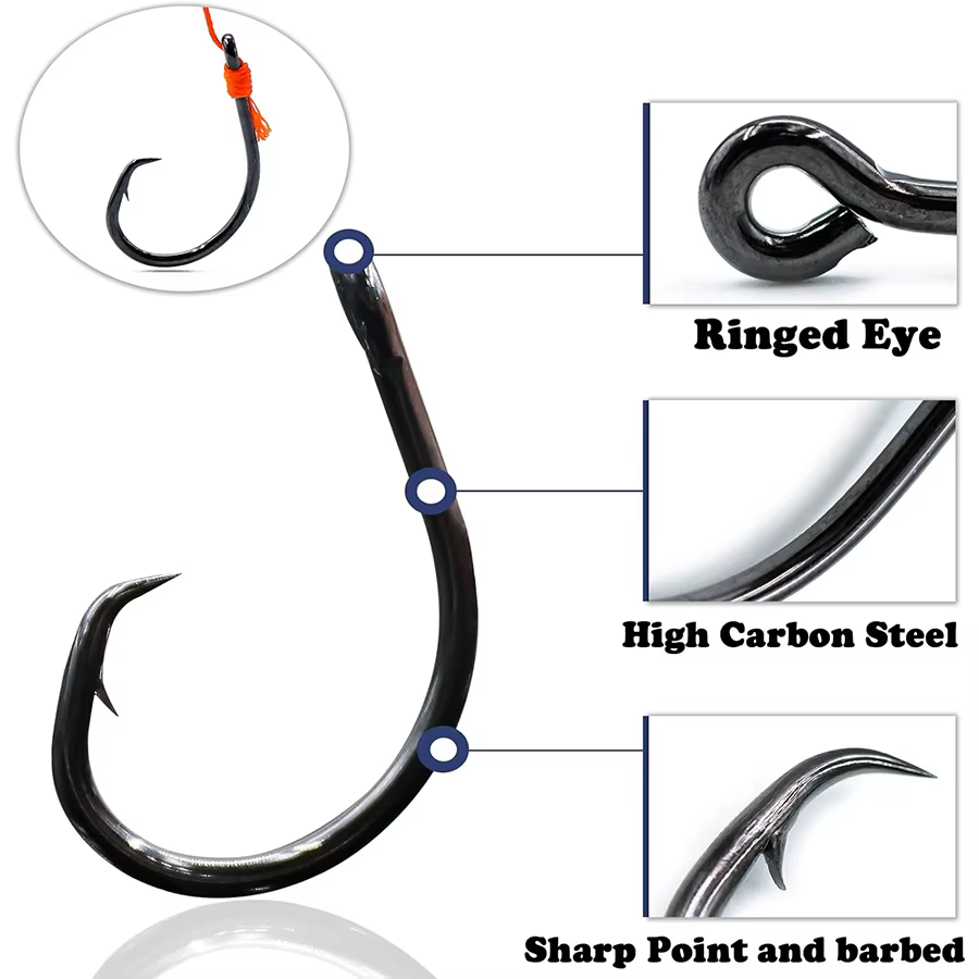 Anzuelos Compensados Circle Hook – Atún y Big Game en Agua Salada - imagen 4
