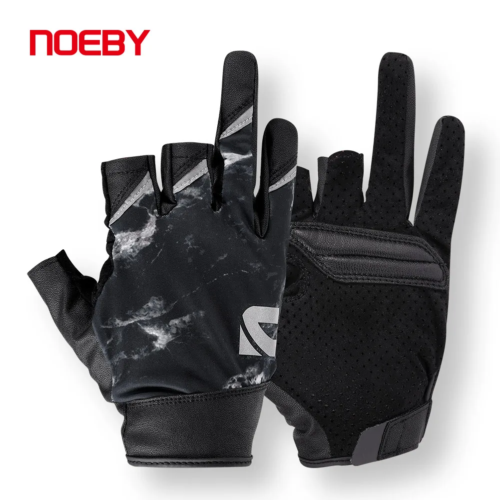 Noeby Guantes Pesca Medio Dedo Antideslizantes UPF50 Transpirables - imagen 3
