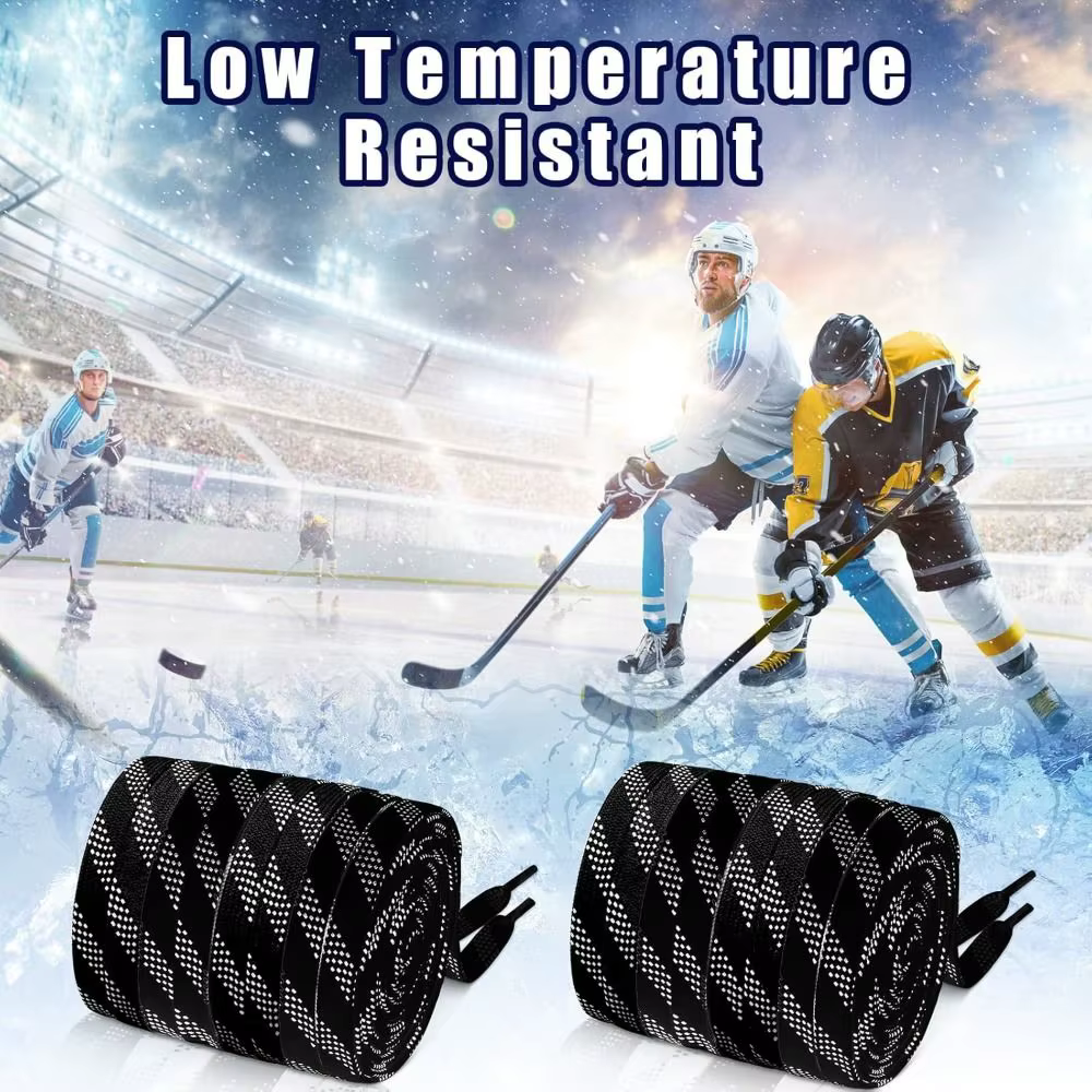 Cordones patines hockey punta encerada reforzada trenzados doble capa - imagen 5