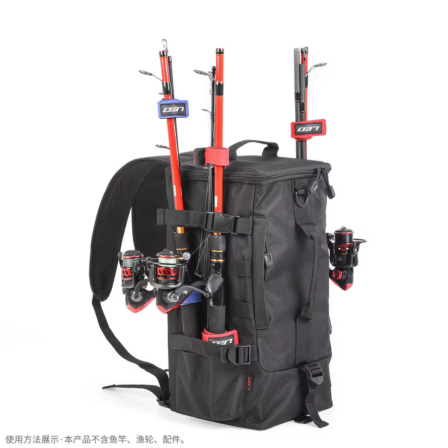 Mochila de pesca Bombonera impermeable Oxford – Portacañas y almacenaje - imagen 4