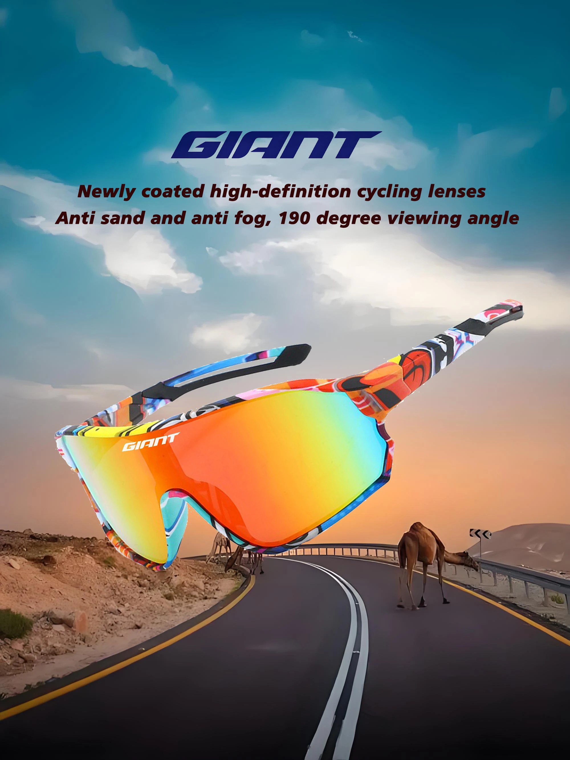 Gafas de ciclismo con lentes UV400 y diseño tipo Cateye