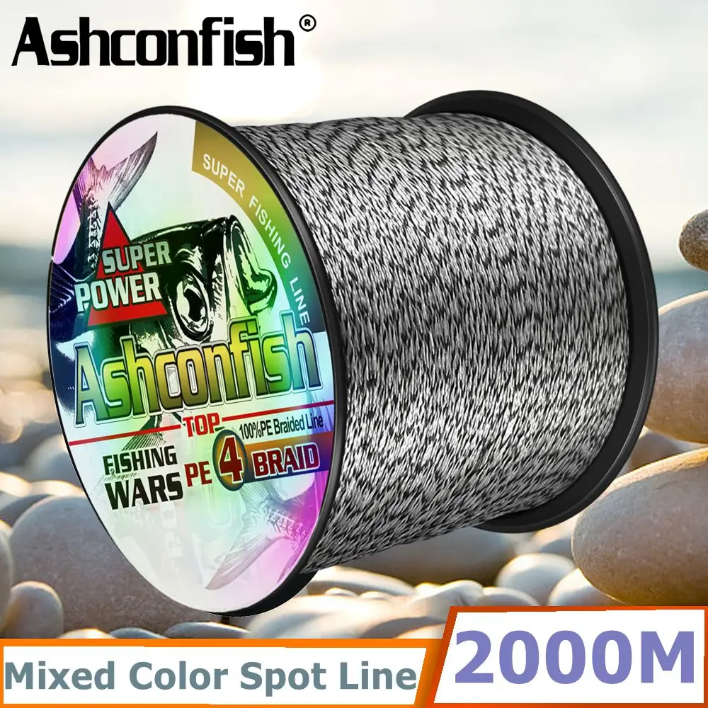 Ashconfish Sedal trenzado PE invisible 2‑100lb – Multifilamento Japón