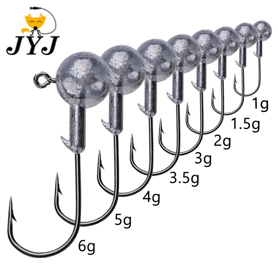 JYJ Anzuelos Jig Head flexibles para pesca de vinilos en agua dulce - imagen 3