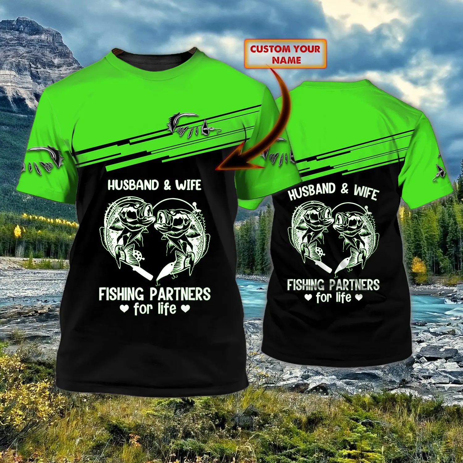 Camiseta de Pesca 3D Personalizada de Carpa y Dorado - imagen 4