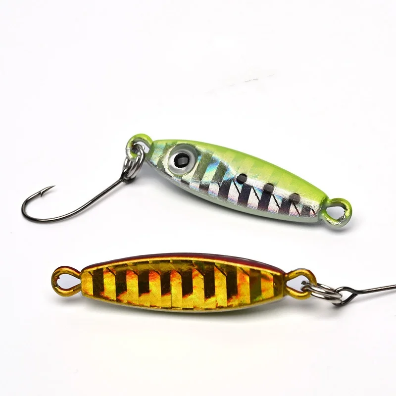 Jigs metálicos pequeños con anzuelo simple para spinning