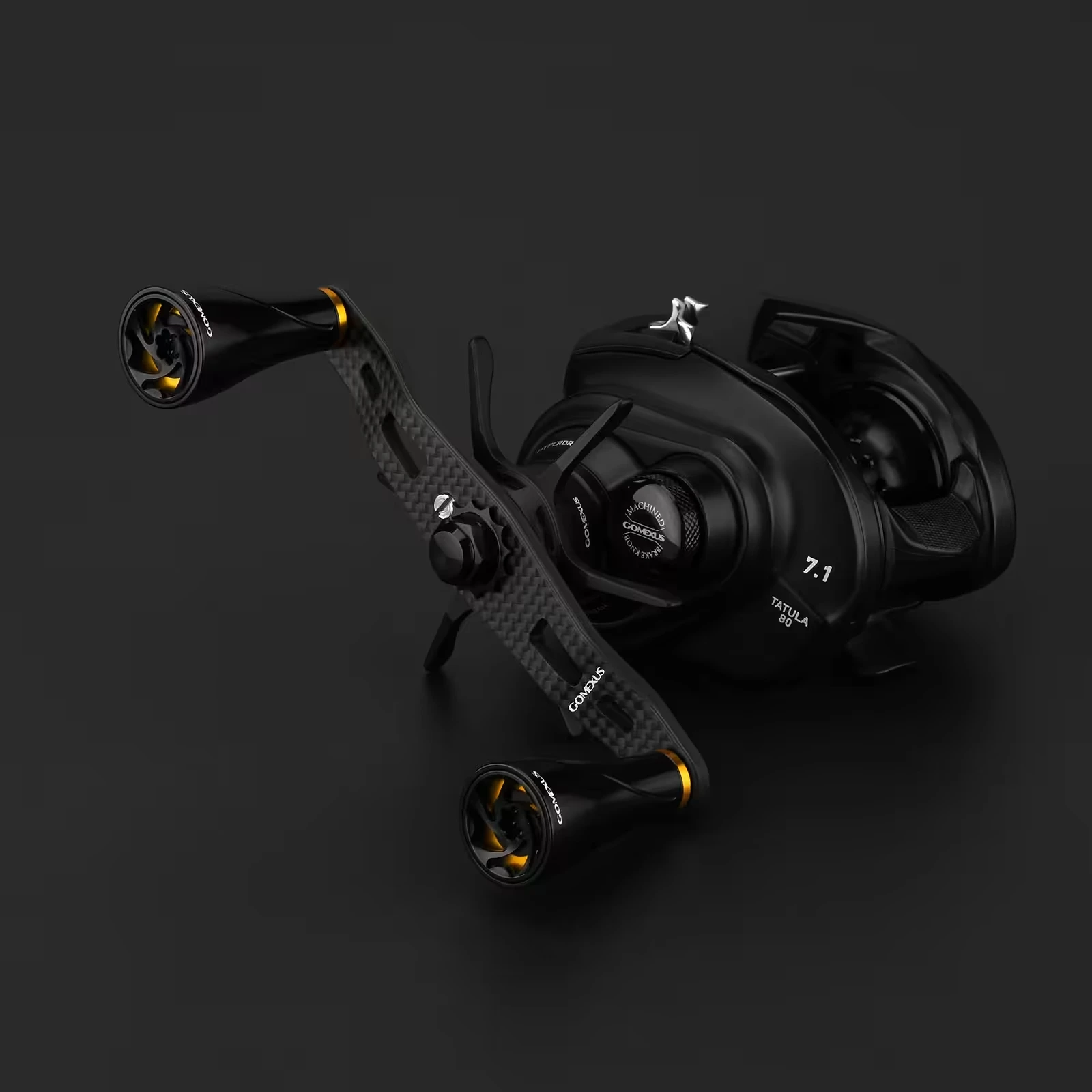 Mango de carrete Baitcasting Gomexus DC95 de carbono doble - imagen 3