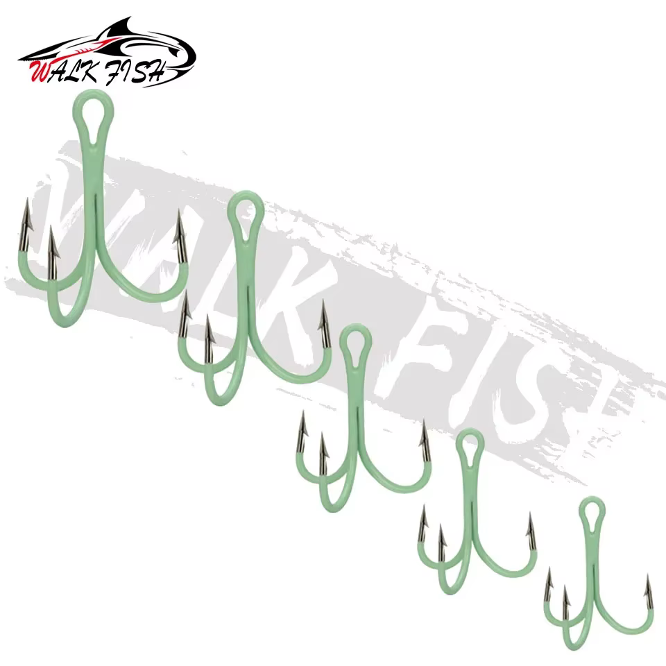 Walk Fish Anzuelos Triples Luminosos – Acero al Carbono para Mar - imagen 3