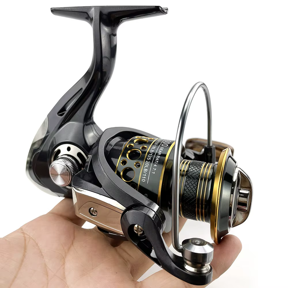Carrete giratorio marino con bobina de fundición – 8-10KG, cuerpo ligero - imagen 3