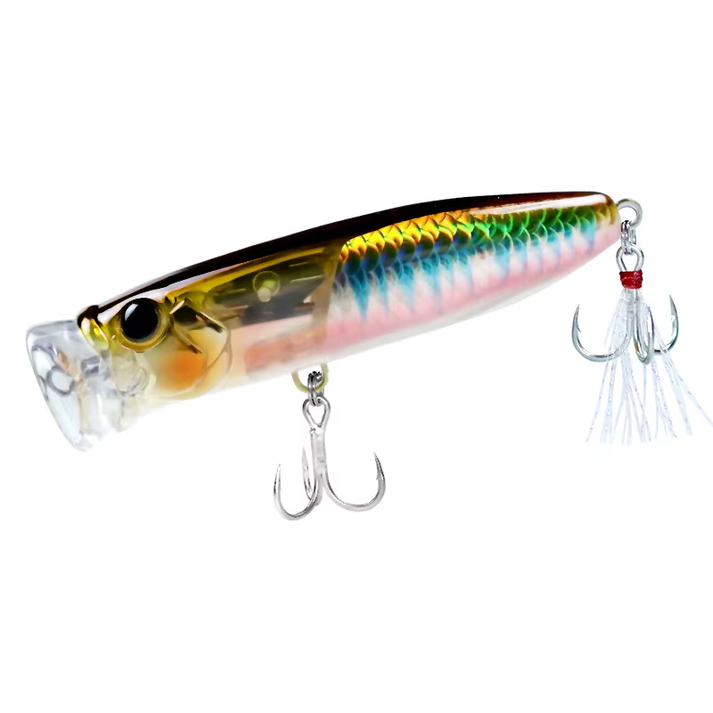 Swolfy Popper topwater flotante para lubina, perca y lucio - imagen 5