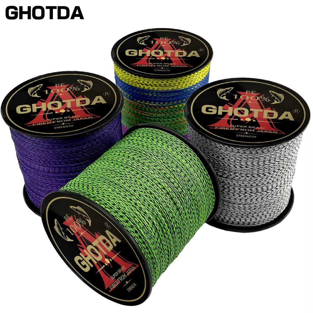 Ghotda Sedal trenzado 4 hebras Multicolor para carpa
