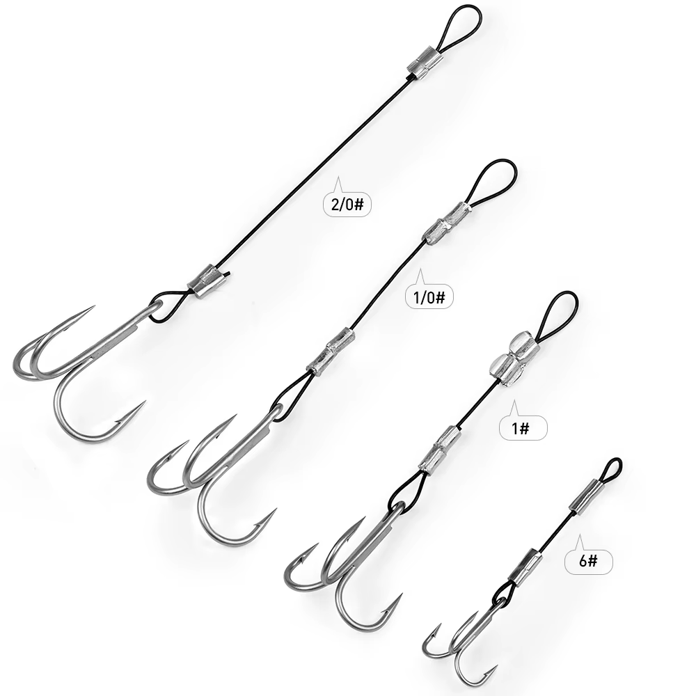 Proberos Stinger Rig Antipicadura Triples Acero Jigging Lucio Vinilo