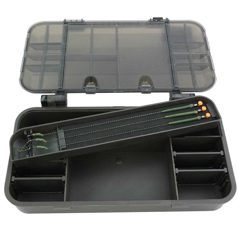 Hirisi caja de aparejos para pesca de carpas con terminales ordenados - imagen 4