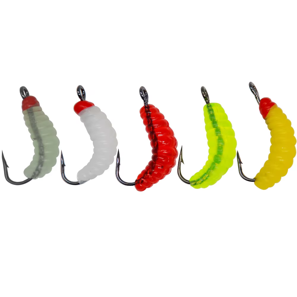 Jig Head con Vinilo Larva – Señuelo Blando de Pesca - imagen 5