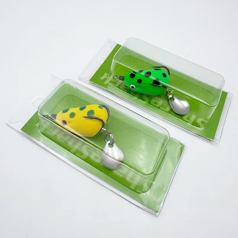 ShareShark Señuelo rana mini con doble anzuelo y purpurina - imagen 5