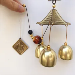 Campanilla de viento cobre decorativa – Colgante Feng Shui para puerta
