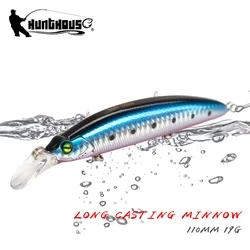 Hunthouse Floating Minnow Jerkbait flotante – Lances largos lubinas