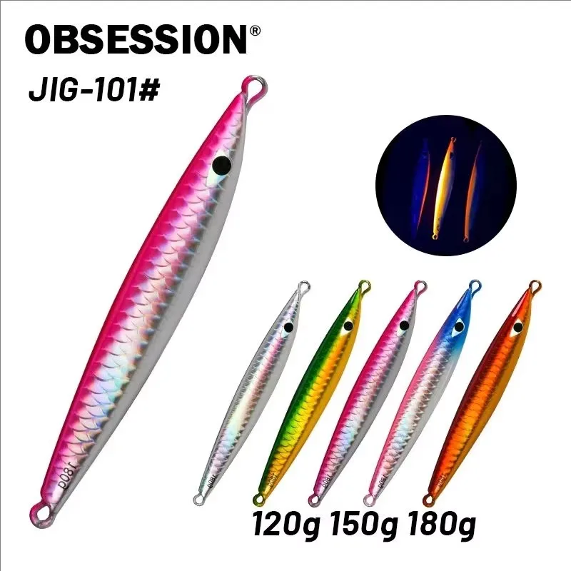 JIG101 Jig Metálico – Hundimiento Luminoso para Pesca en Agua Salada - imagen 2