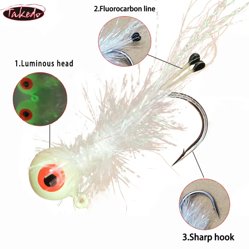 Set completo de jig heads luminosos TAKEDO