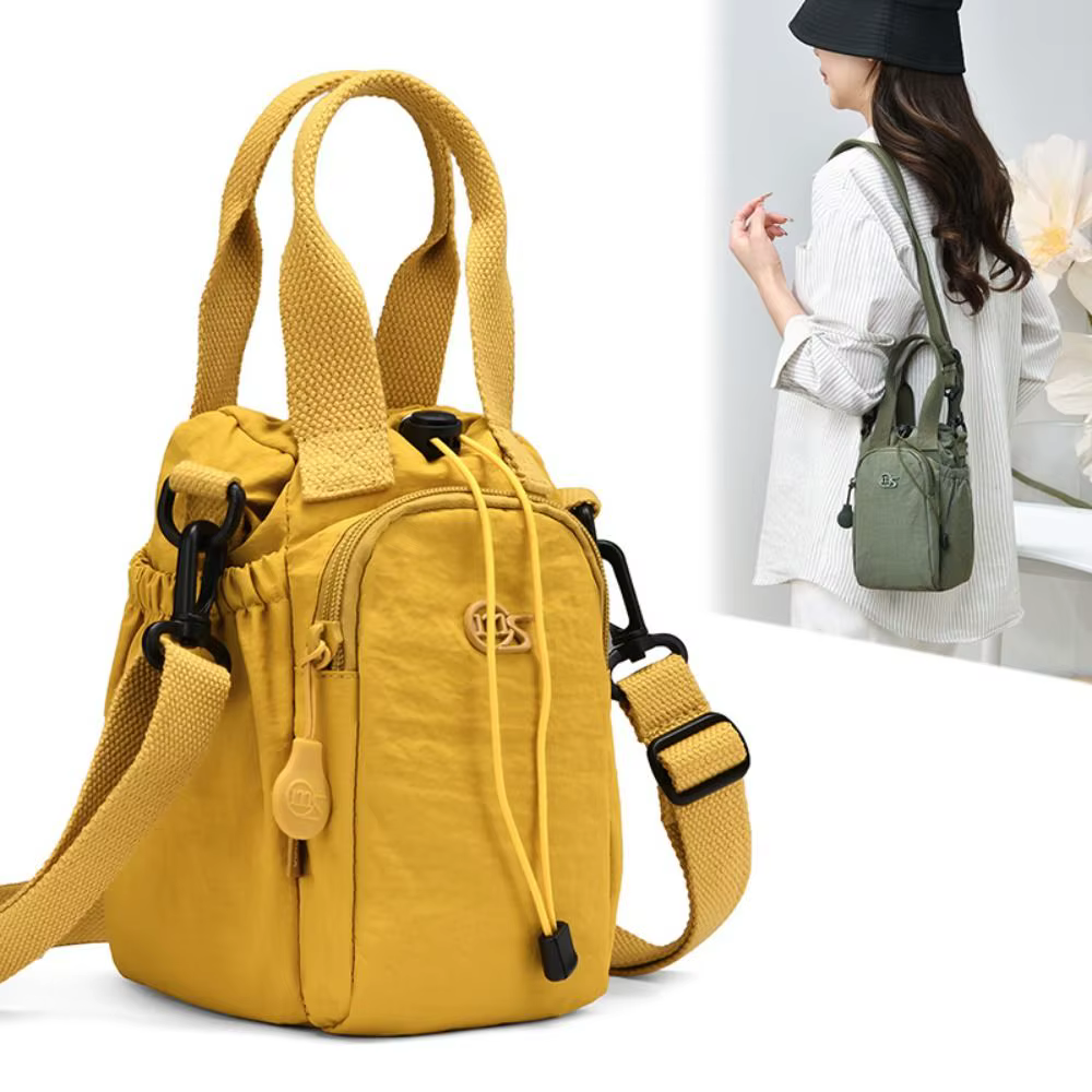 Bandolera Impermeable Mujer Gran Capacidad con Bolsillo Teléfono y Porta Botella - imagen 2
